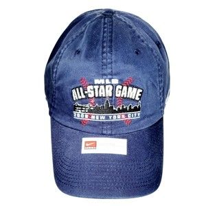 NIKE MLB New York Yankees 2008 All Star Game Strap Back Navy Adj Hat HTF NEW